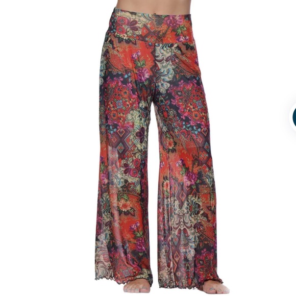 Laura Hlavac Mesh Palazzo Pant NWT Size Small - Picture 2 of 7